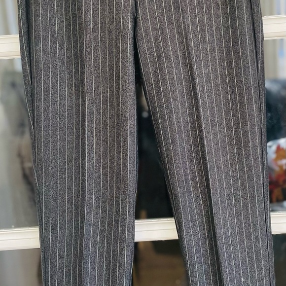 Kobi Halperin Women’s Gray Striped  Pants Cropped Slim Chino NWOT - Picture 4 of 7